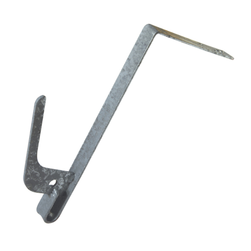 Galvanized 90° curved safety hook - 20 cm return